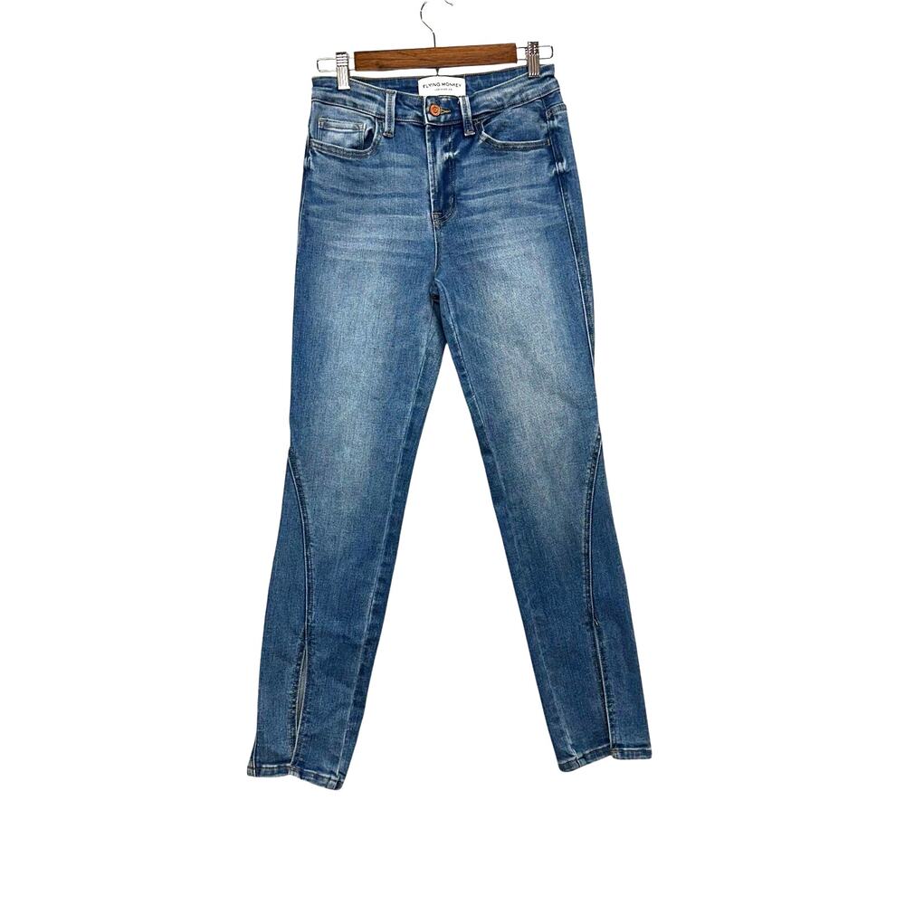 Flying Monkey High Rise Split Hem Straight Stretc… - image 4